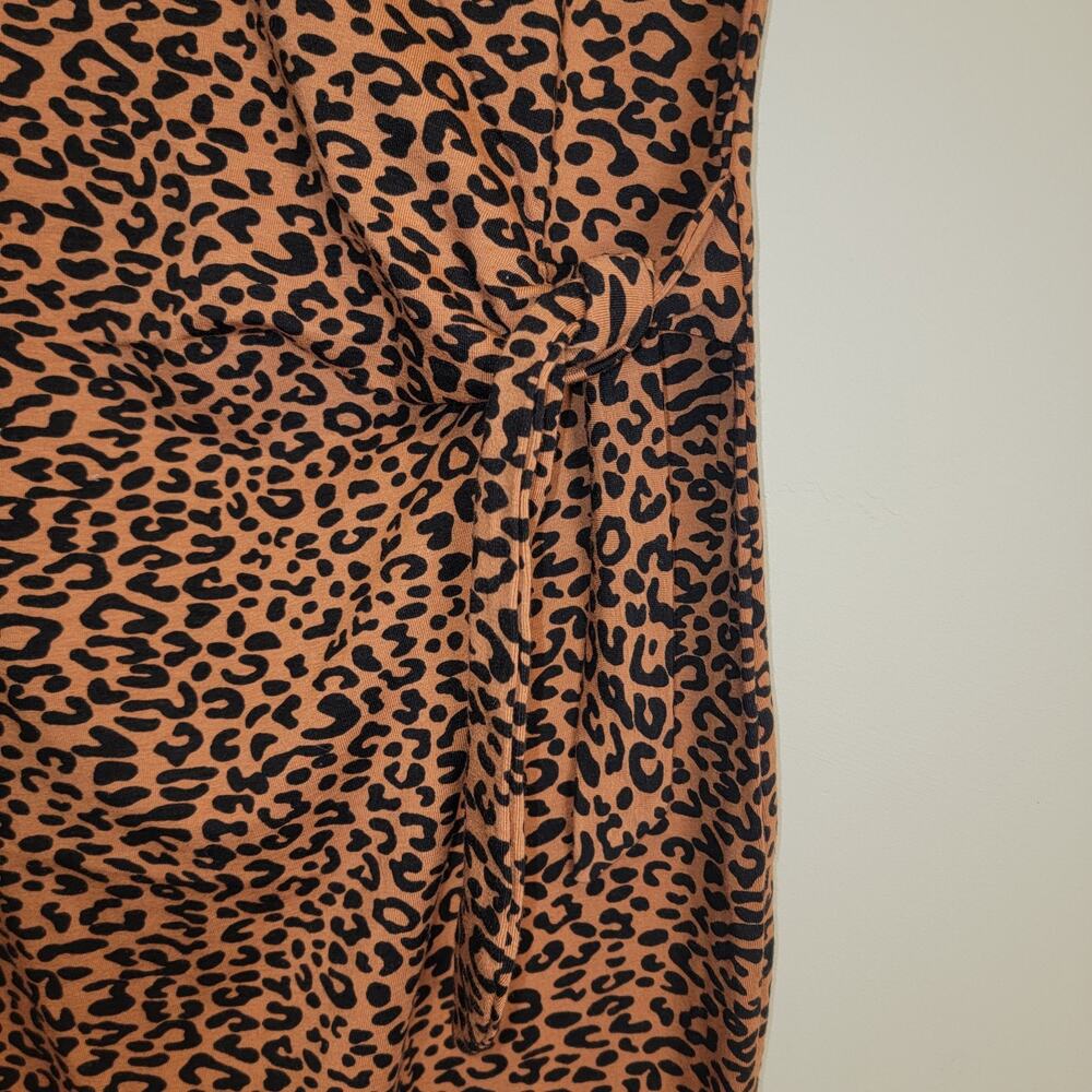 Dress Amour Vert Womens Knit Midi Dress Size S animal print knit
